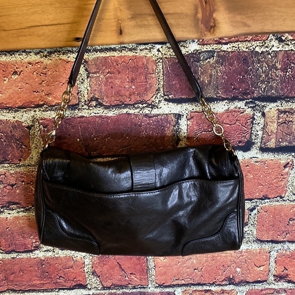 Cole Haan Black Leather Shoulder Bag - Picture 8 of 17
